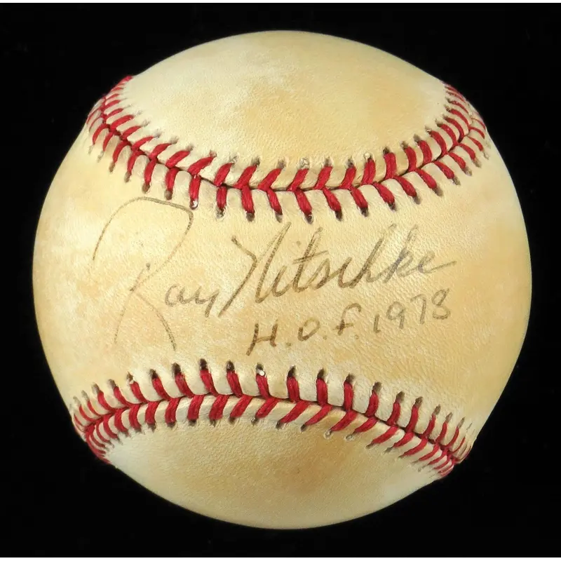 RARE Ray Nitschke Hall Of Fame 1978 Signed Baseball Green Bay Packers JSA COA