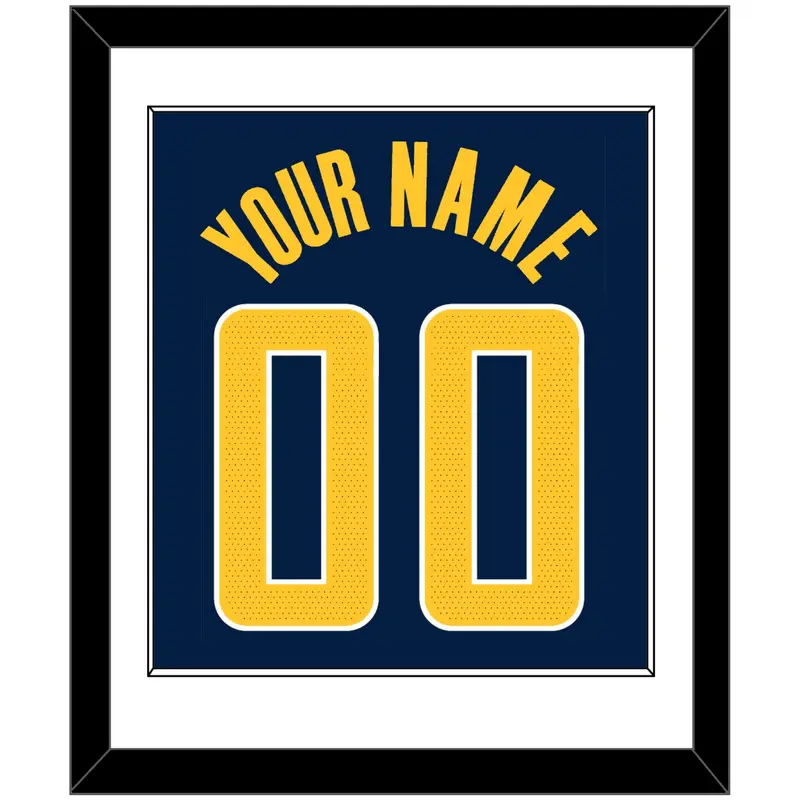 Indiana Name & Number - Navy Icon - Single Mat 1