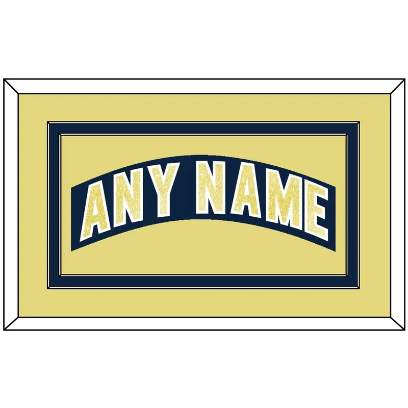 Notre Dame Hockey Nameplate - Road Blue - Double Mat 3