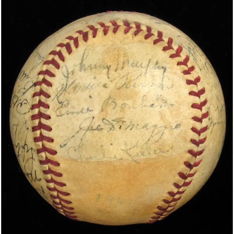 1941 New York Yankees World Series Champs Team Signed Baseball JSA COA