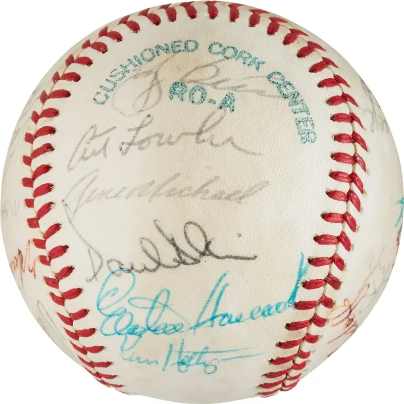 1978 NY Yankees World Series Champs Team Signed Baseball Thurman Munson JSA COA