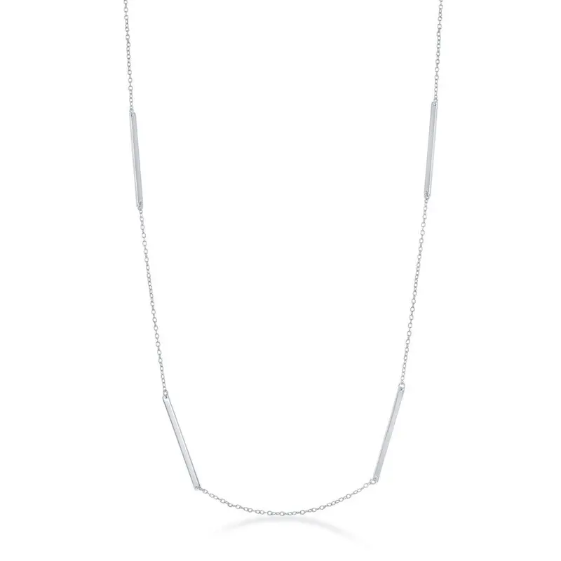 Sterling Silver Multiple Bar Necklace