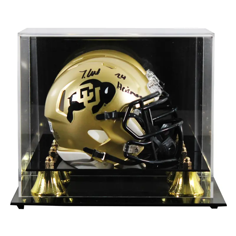 Colorado Travis Hunter "24 Heisman" Signed Speed Mini Helmet W/ Case BAS Witness