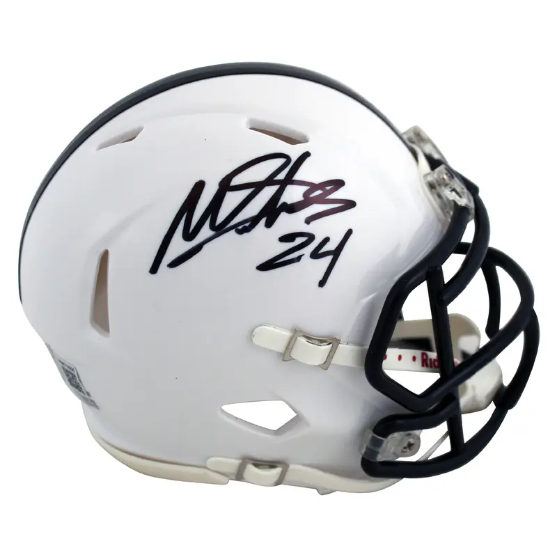 Penn State Miles Sanders Authentic Signed Speed Mini Helmet BAS Witnessed