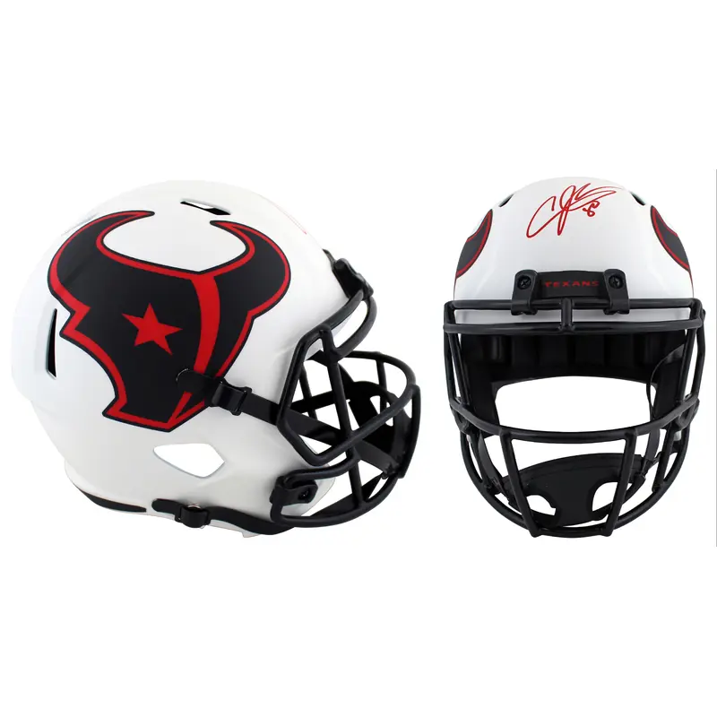Texans Andre Johnson Authentic Signed Lunar Full Size Speed Rep Helmet JSA Wit