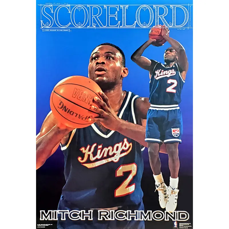 Mitch Richmond "Scorelord" Sacramento Kings NBA Action Poster - Costacos 1992