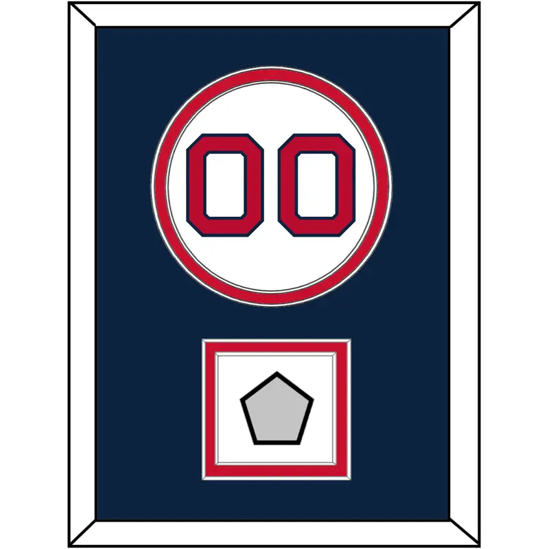 Boston Number & World Series Champions Patch - Home White - Double Mat 4