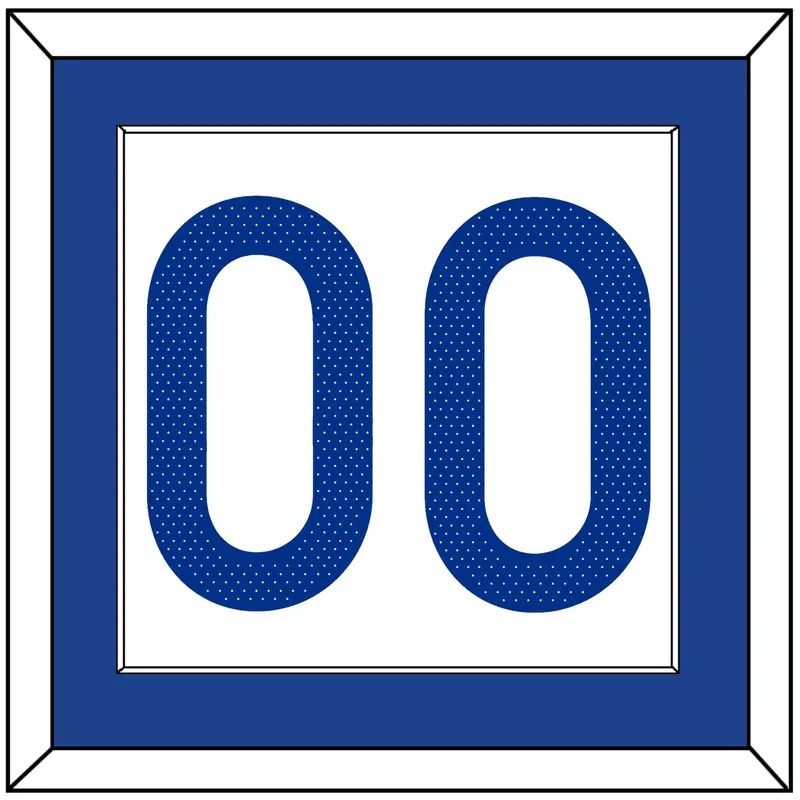 Golden State Number - White Association - Single Mat 1