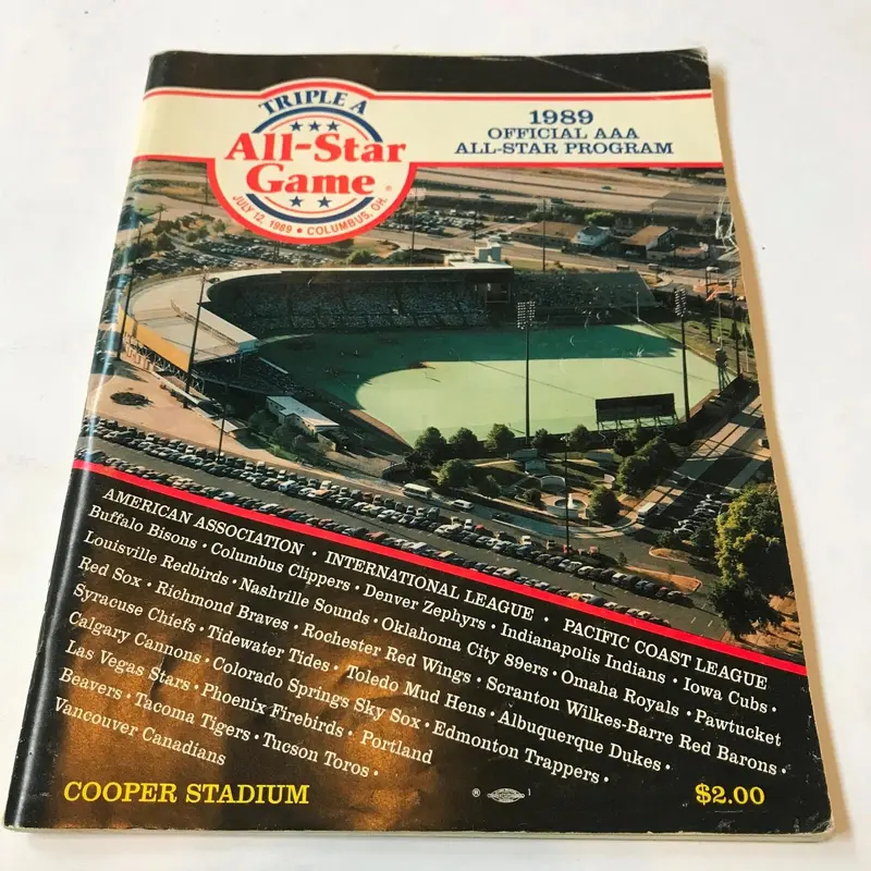 1989 Triple A All Star Game Multi Signed Program