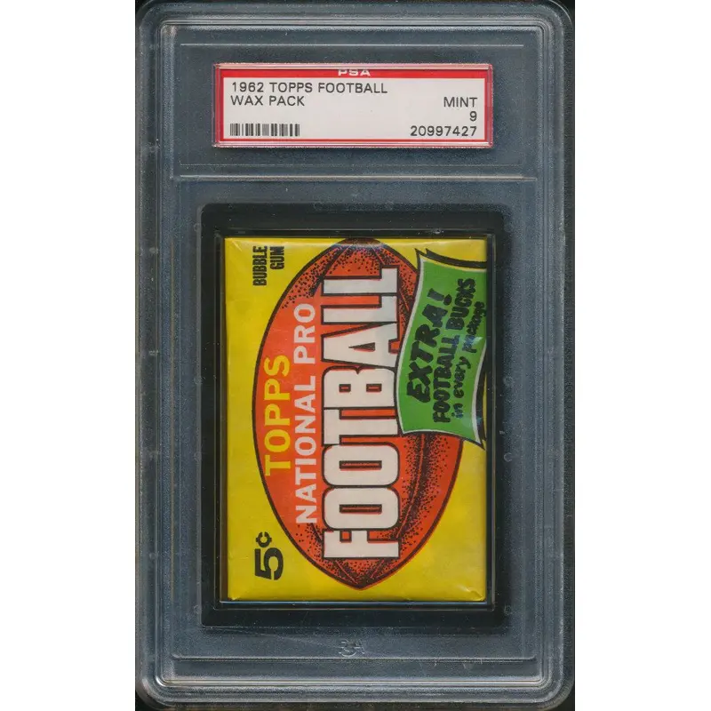 1962 Topps Football Unopened Wax Pack PSA 9