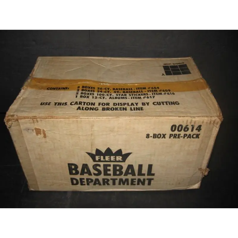 1984 Fleer Baseball Display Case (Wax/Cello/Stickers)