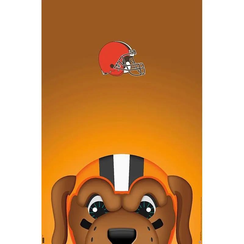 Cleveland Browns "Chomps Style" NFL Theme Art Team Logo Poster - S. Preston/Trends Int'l.