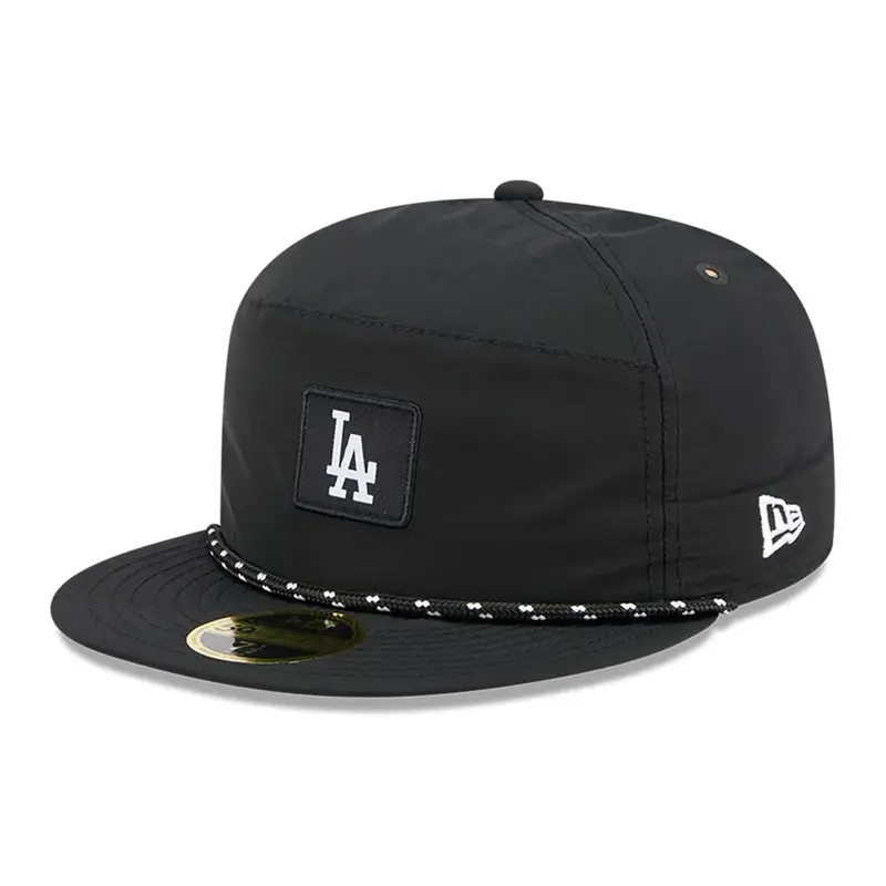 LA Dodgers MLB Black 59FIFTY Split Panel Fitted Cap