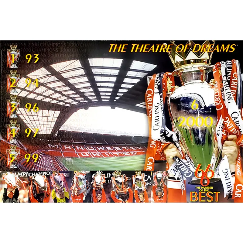 Manchester United "The Theatre of Dreams" (Six-Time EPL Champions) Poster  - U.K. 2000