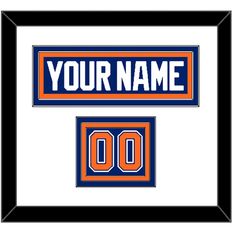 Edmonton Nameplate & Number (Shoulder) - Road Blue (1981-1994) - Triple Mat 1
