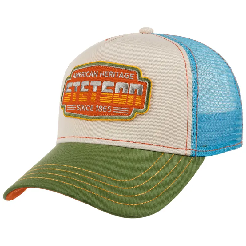 Stetson - Lightning Trucker Cap - Stone/Green/Blue