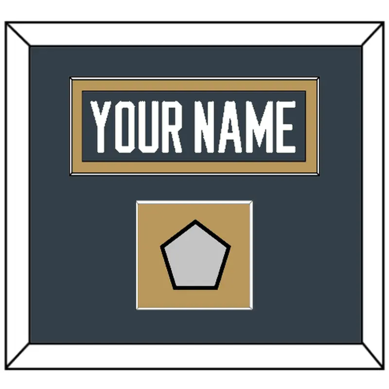 Vegas Nameplate & 2023 Stanley Cup Finals Patch - Home Steel Gray - Single Mat 2