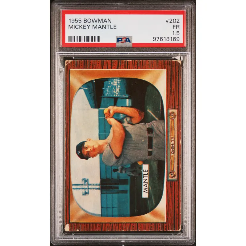 Mickey Mantle 1955 Bowman #202 PSA 1.5 Fair