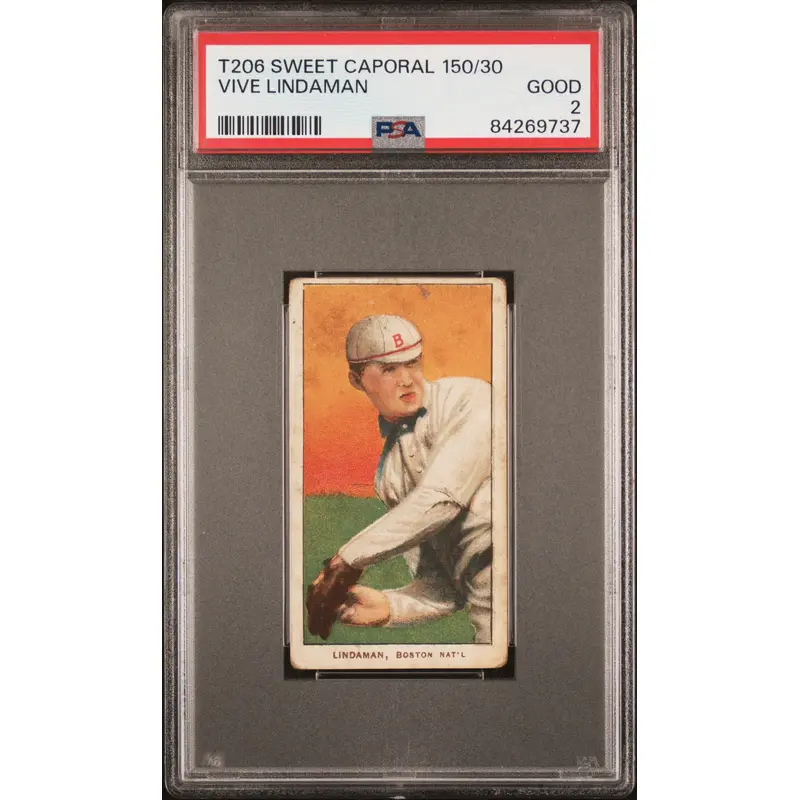 Vive Lindaman 1909-11 T206 Sweet Caporal 150/30 PSA 2 Good