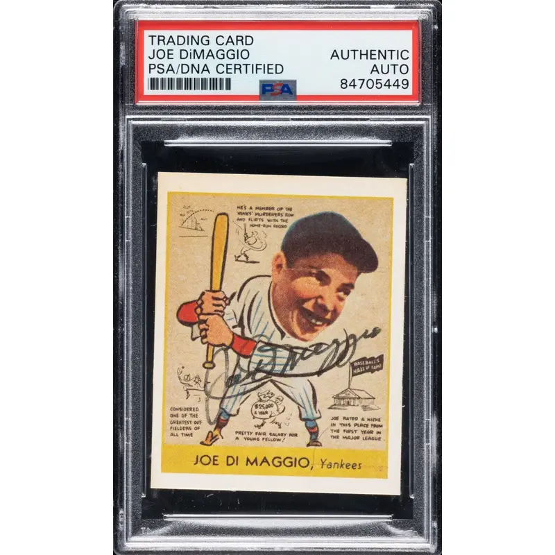 Joe Dimaggio Signed 1938 R323 Goudey "Heads-Up" RP #274 PSA DNA Certified