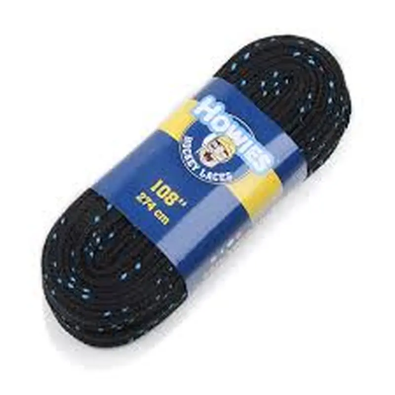 New Howies Hockey 108" Black Non Waxed Skate Laces