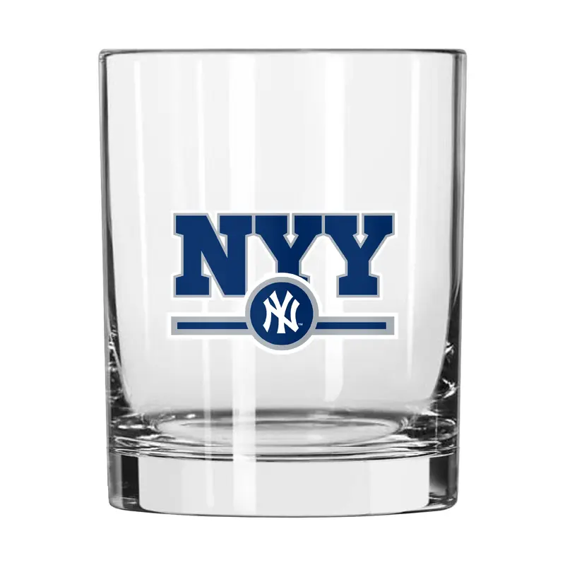 New York Yankees 14oz Letterman Rock Glass
