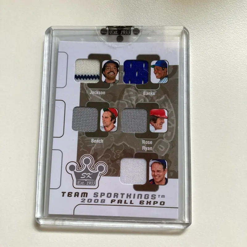 Sportkings Ernie Banks Nolan Ryan Pete Rose Johnny Bench #5/8 Game Used Jersey