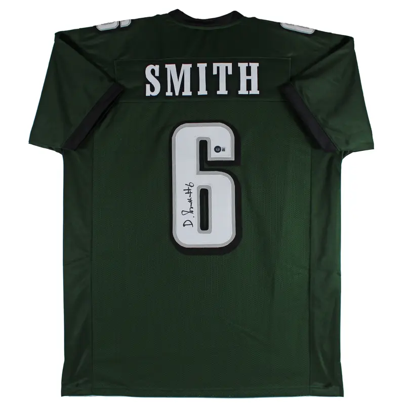 DeVonta Smith Authentic Signed Green Pro Style Jersey Autographed BAS Witnessed