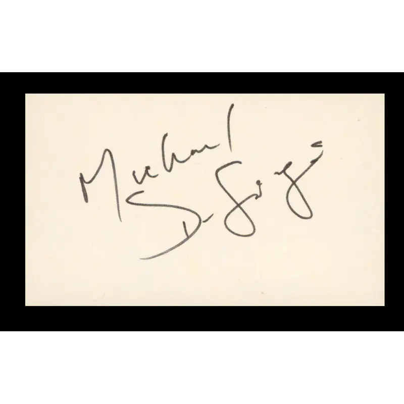 Michael DeLorenzo New York Undercover Signed 3x5 Index Card BAS #BP00905