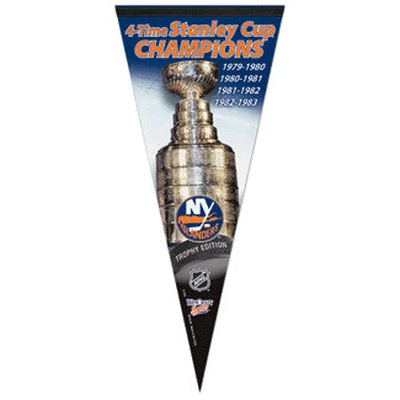 NY Islanders 4-Time Stanley Cup Champions EXTRA-LARGE Premium Pennant