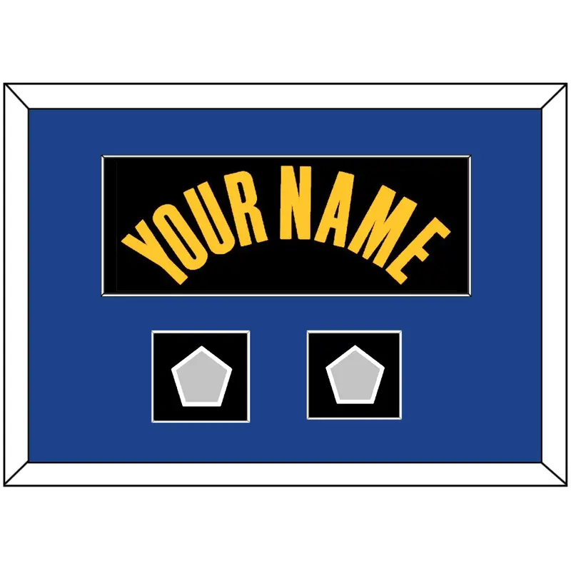 Golden State Name & 2 Champions Patches - Black City (2021-2022) - Single Mat 3