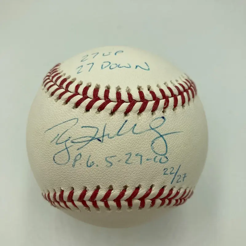 Roy Halladay "Perfect Game 5-29-2010 27 Up 27 Down" Signed Baseball MLB Holo