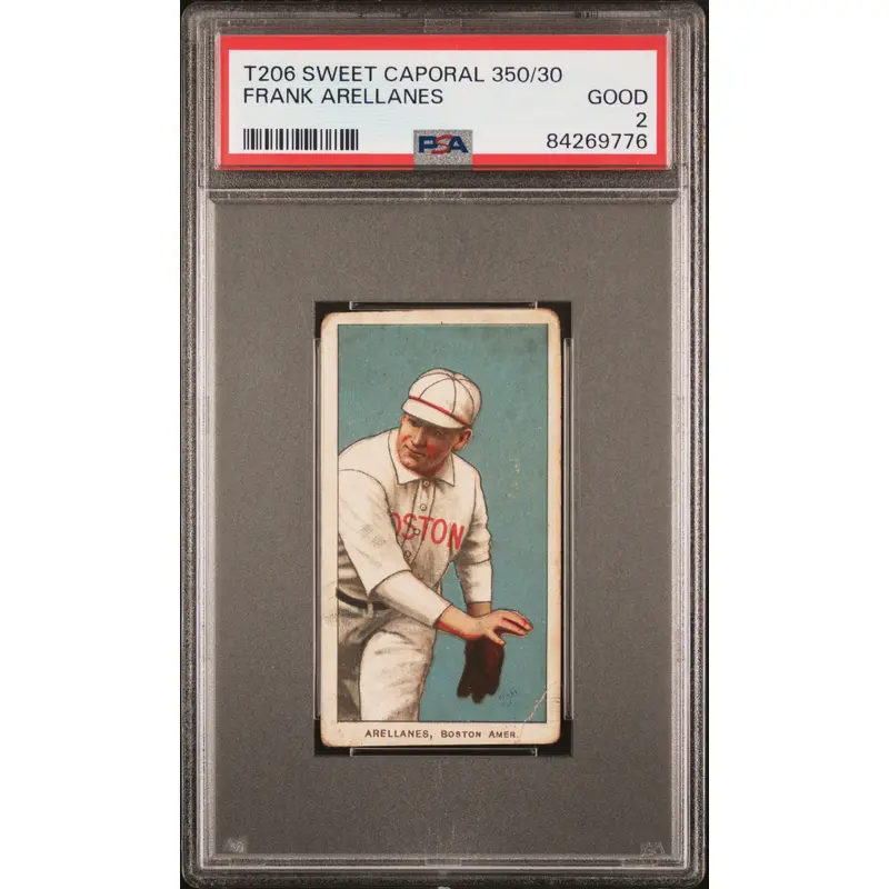 Frank Arellanes 1909-11 T206 Sweet Caporal 350/30 PSA 2 Good