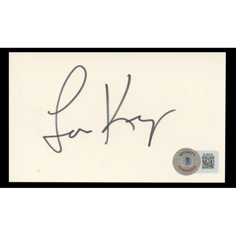 Larry King The Larry King Show Authentic Signed 3x5 Index Card BAS #BL98220