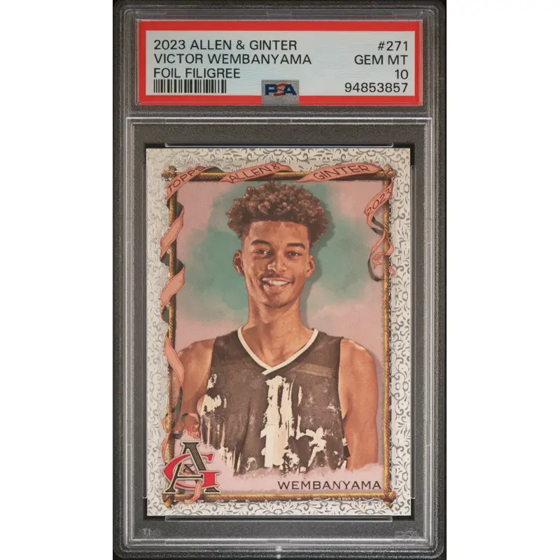 Victor Wembanyama 2023 Topps Allen and Ginter Foil Filigree Rookie PSA 10 Gem Mint