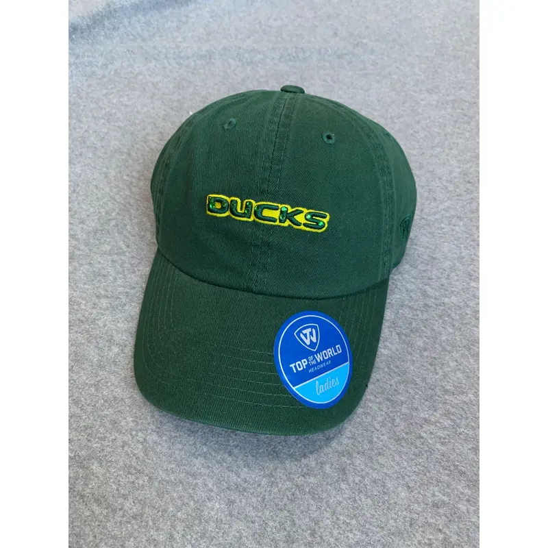Women's Green Ducks Hat W/Gems