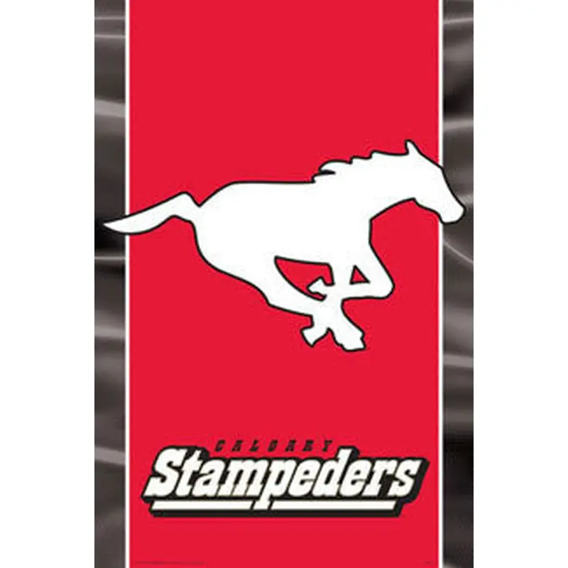 CFL Calgary Stampeders Official Team Logo Poster - Aquarius