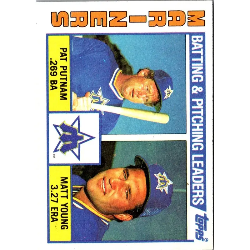 1984 Topps Mariners Batting & Pitching Leaders/Pat Putnam/Matt Young #336