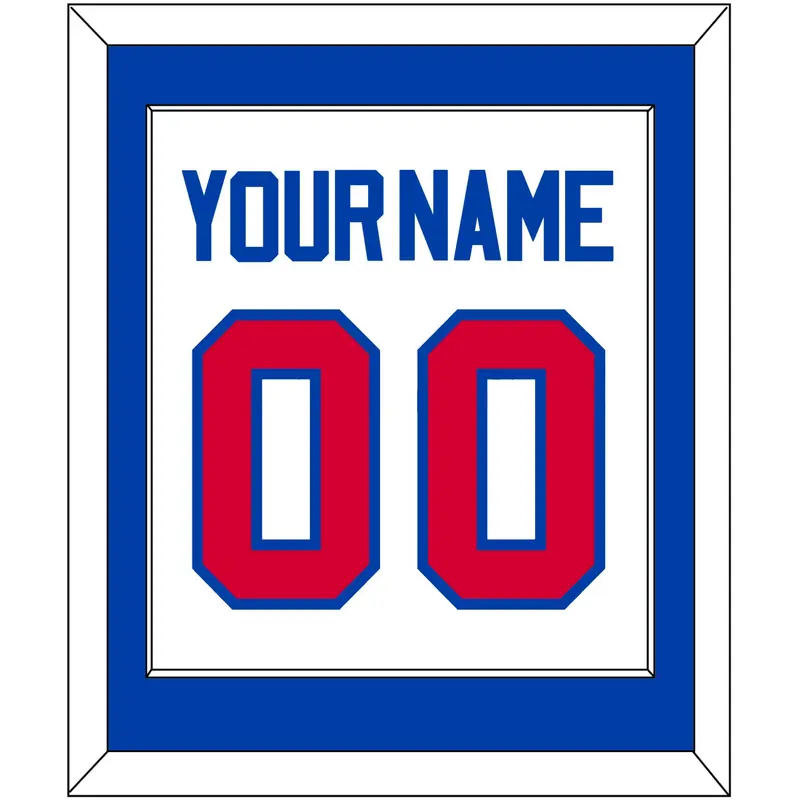Detroit Name & Number - Home White (1983-1996) - Single Mat 1
