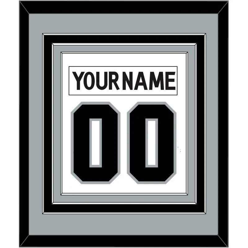 Los Angeles Nameplate & Number (Back) Combined - Road White (2011-2017) - Triple Mat 4