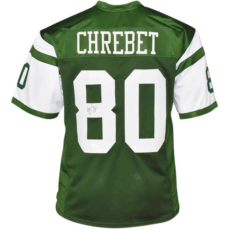 Wayne Chrebet Autographed New York (Green #80) Custom Jersey - JSA