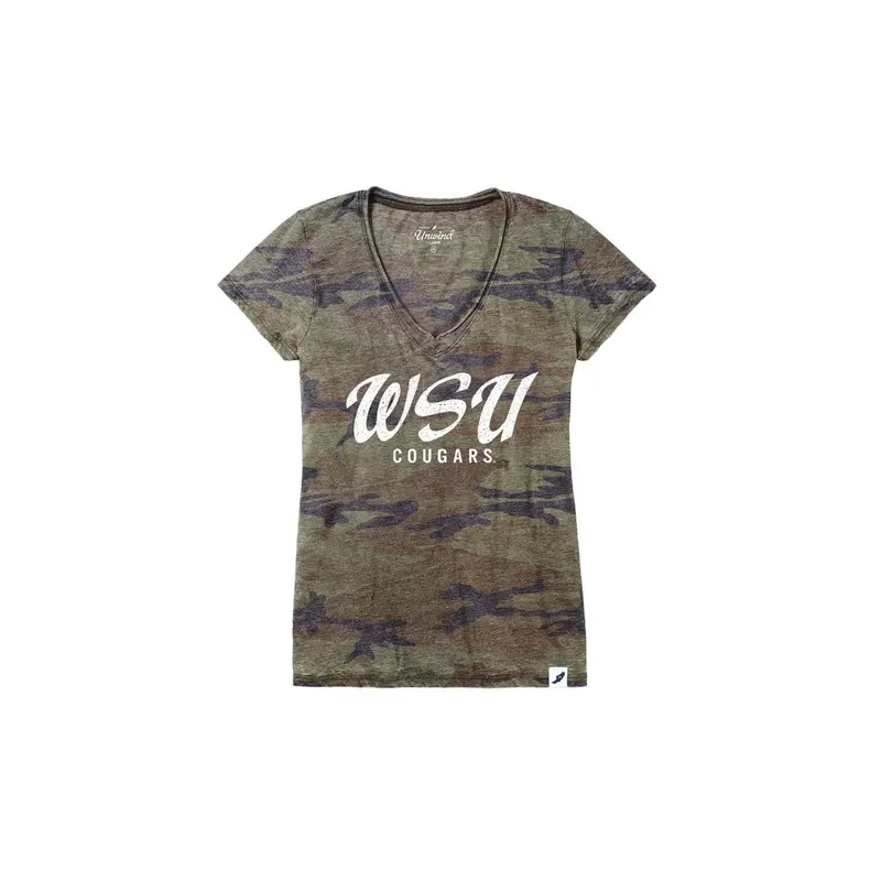 Camo WSU Cougars V-Neck T-Shirt