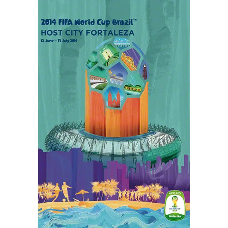 FIFA World Cup Brazil 2014 Official Venue Poster - Fortaleza (#0949)