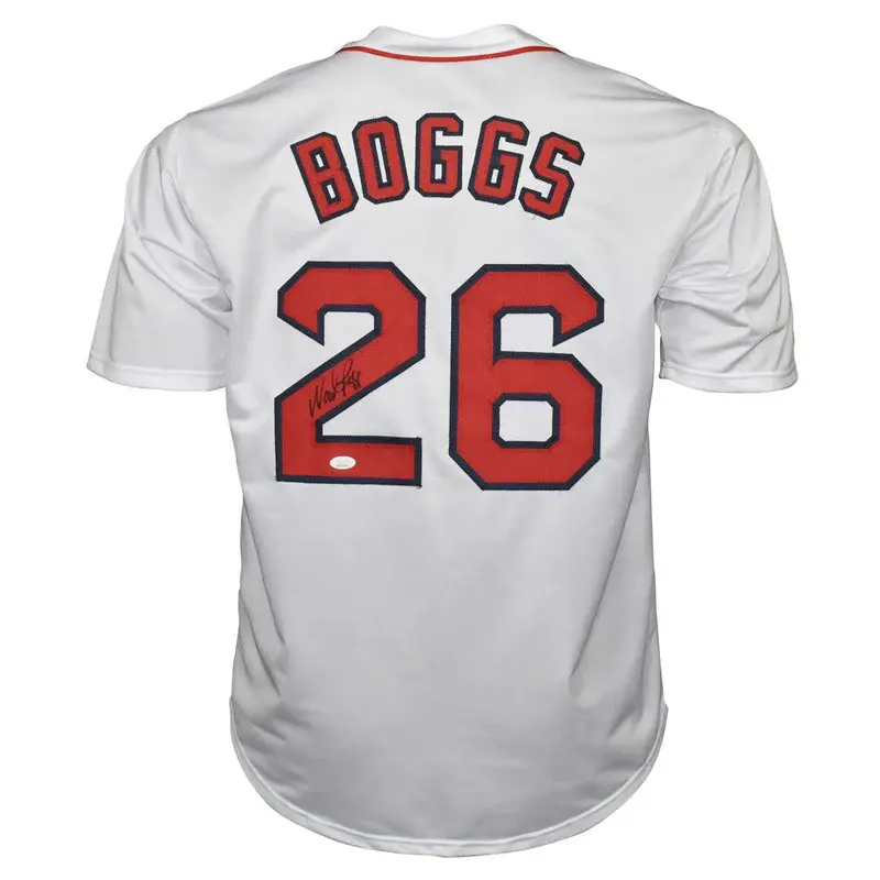 Wade Boggs Autographed Boston Red Sox (White #26) Jersey - JSA