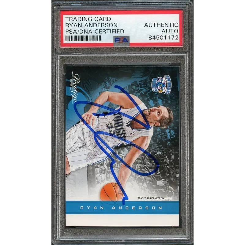 2012-13 Panini Prestige #5 Ryan Anderson Signed Card AUTO PSA Slabbed Hornets