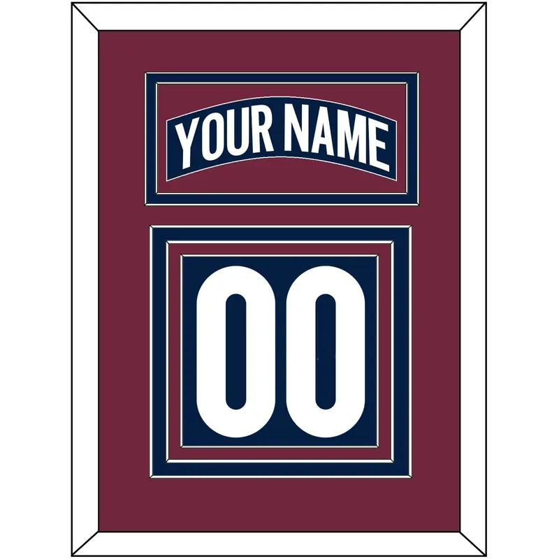 Colorado Nameplate & Number (Back) - Alternate Navy - Triple Mat 3