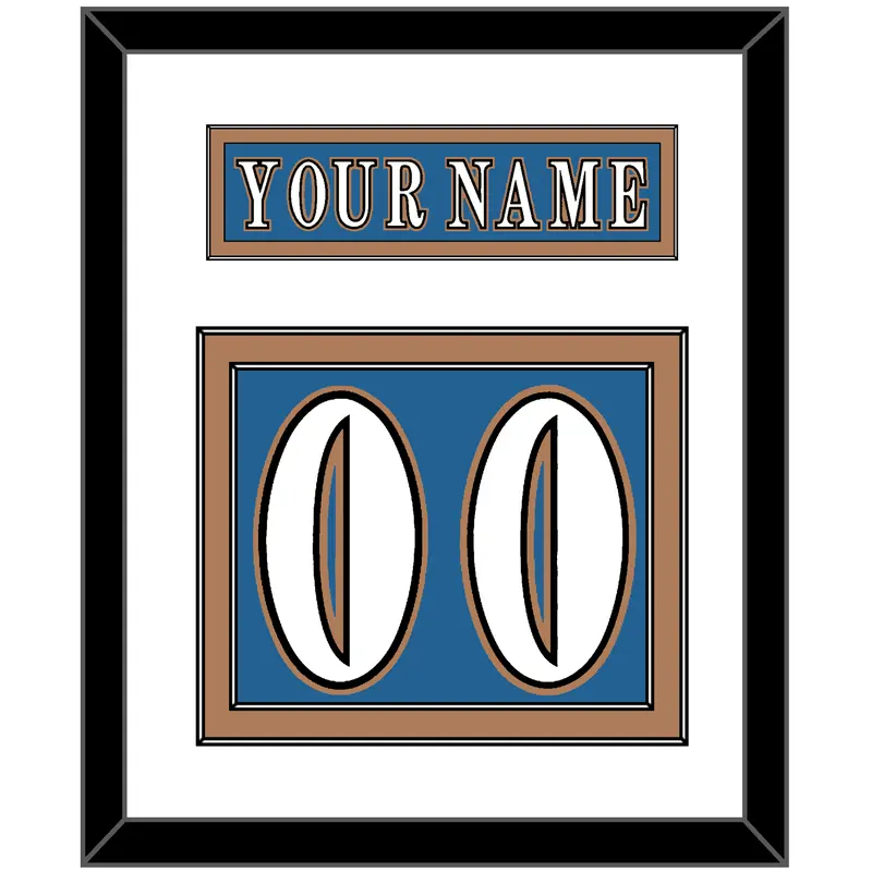 Washington Nameplate & Number (Back) - Road Blue (1995-2000) - Double Mat 1