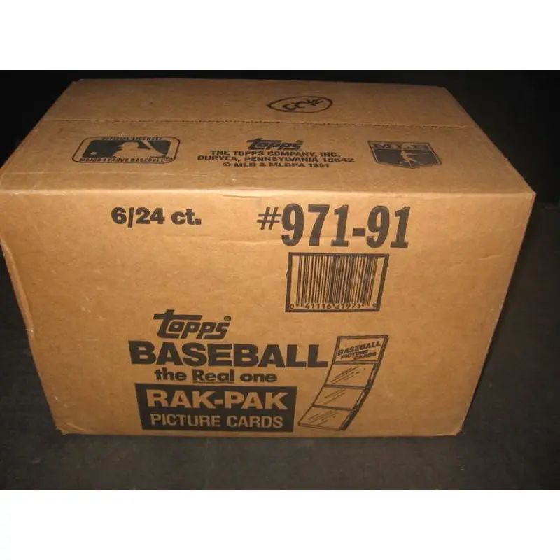 1991 Topps Baseball Rack Pack Case (6 Box) (Sealed)