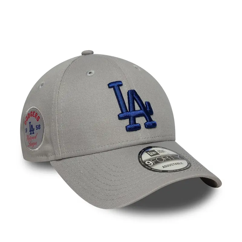 LA Dodgers MLB Side Patch Grey 9FORTY Adjustable Cap