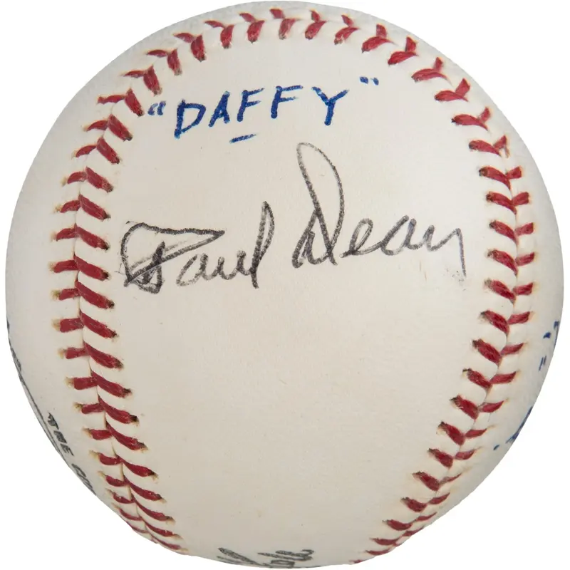 1950 Paul Daffy Dean Single Signed National League Baseball Dizzy Brother JSA
